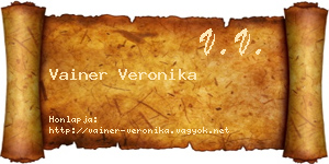 Vainer Veronika névjegykártya